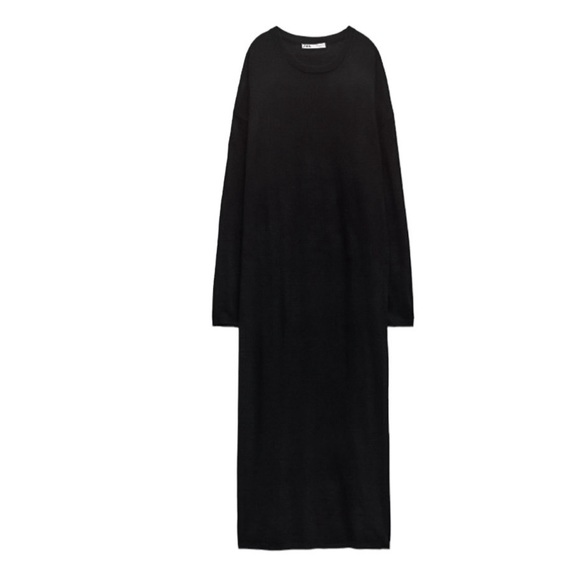 Zara Wool Blend Multi-Positional Button Knit Midi Dress - Picture 5 of 10